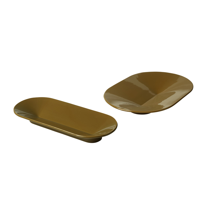 Centre de table & corbeille Coupe MERE 52x36 cm Vert brun MUUTO