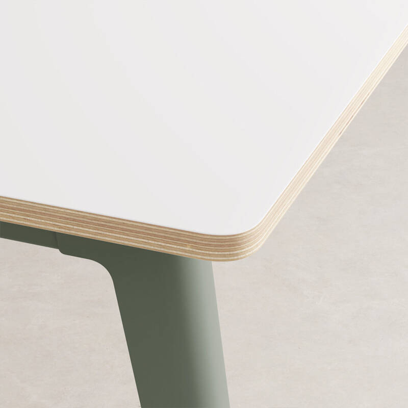 Bench Bench NEW MODERN 4 places Stratifié Blanc Gris Eucalyptus TIPTOE