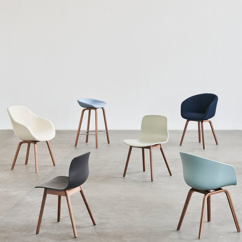 Chaise ABOUT A CHAIR AAC 12 Slate blue HAY