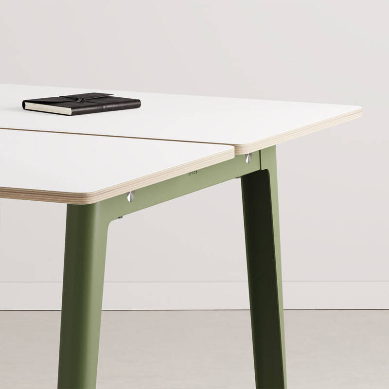 Bench Bench NEW MODERN 2 places Stratifié Blanc Vert Romarin TIPTOE