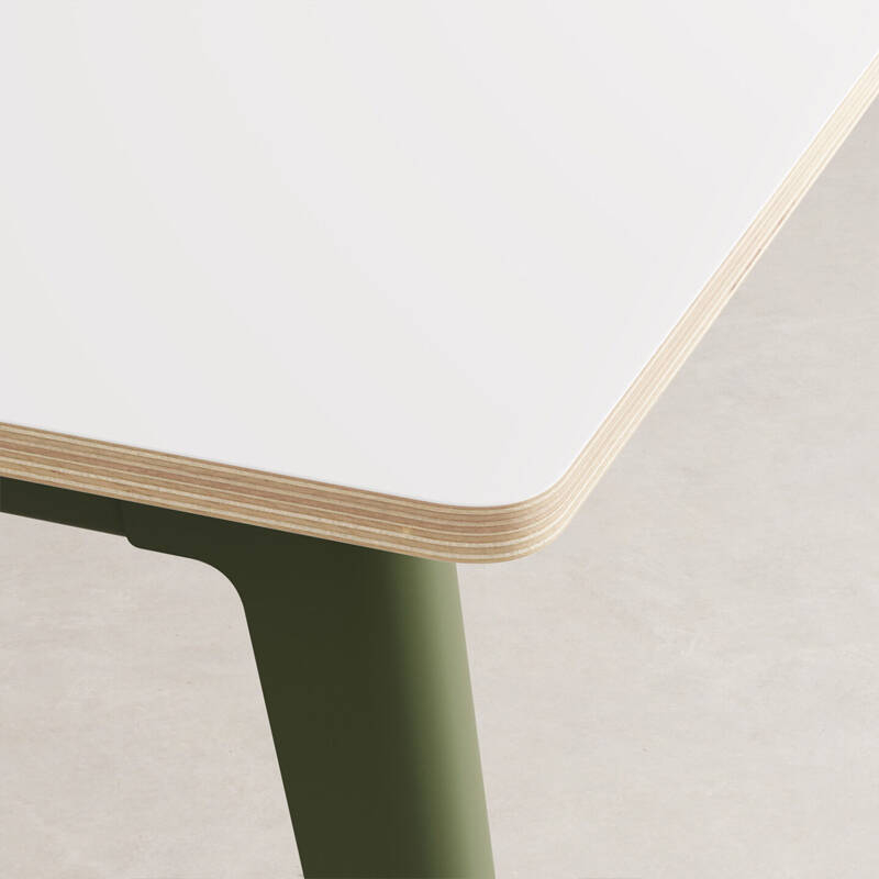 Bench Bench NEW MODERN 2 places Stratifié Blanc Vert Romarin TIPTOE