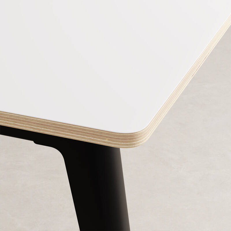 Bench Bench NEW MODERN 2 places Stratifié Blanc Noir graphite TIPTOE