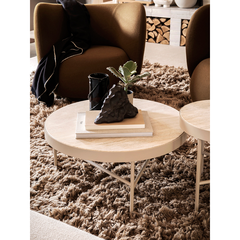 Table basse TRAVERTINE Large Cachemire FERM LIVING