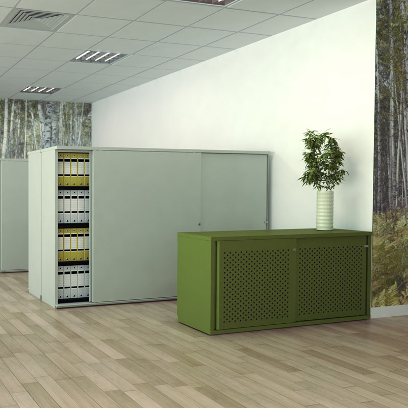 Meuble de rangement GLIDE L 200 Gris Silver BISLEY