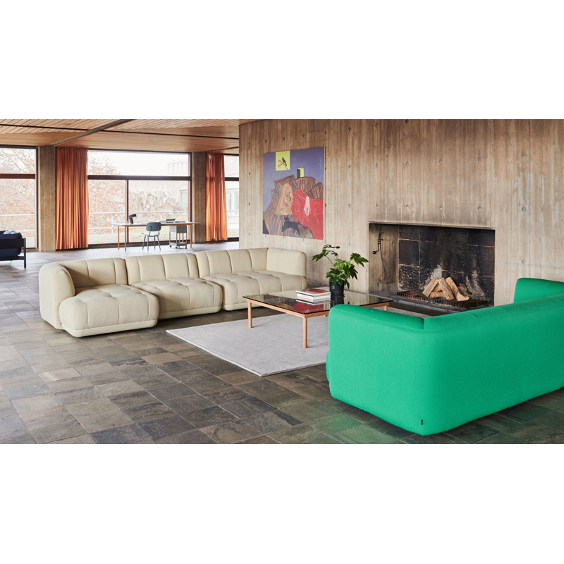 Canapé QUILTON 3 places Cuir Sense Cognac HAY