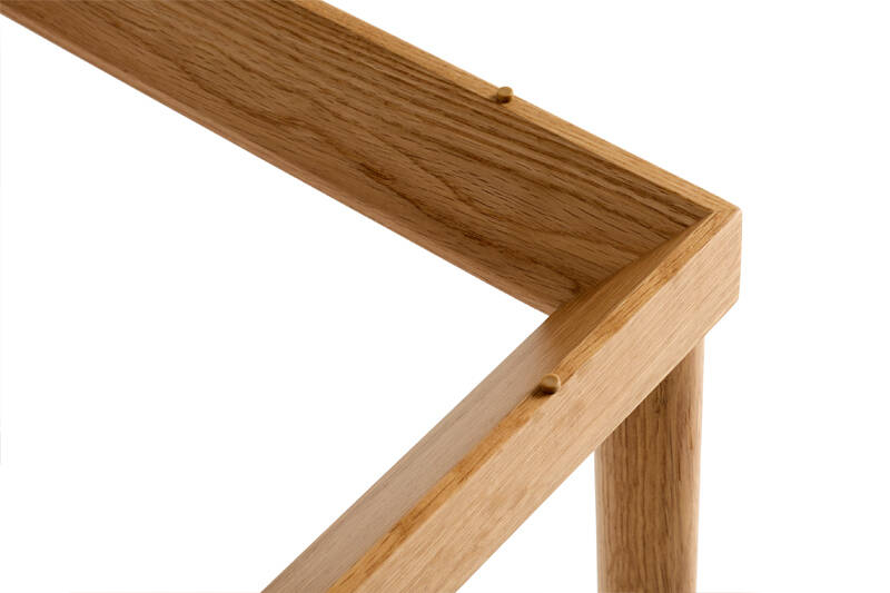 Table basse KOFI 60x60 Chêne/ verre transparent HAY