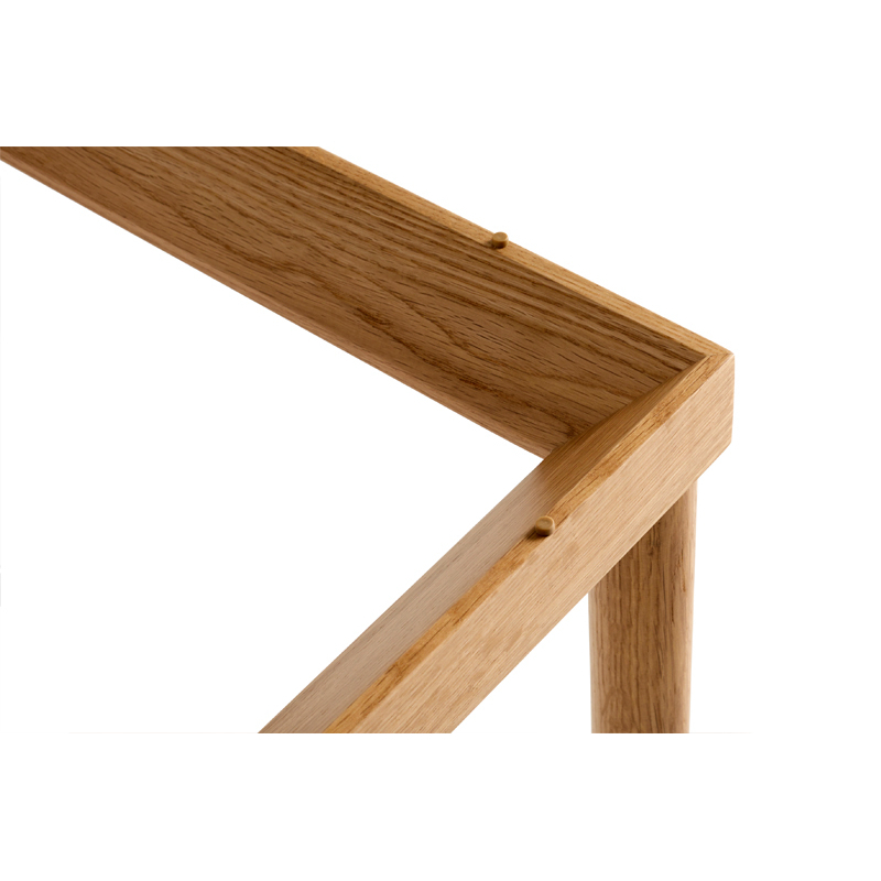 Table basse KOFI 100x100 Noyer/ verre transparent HAY