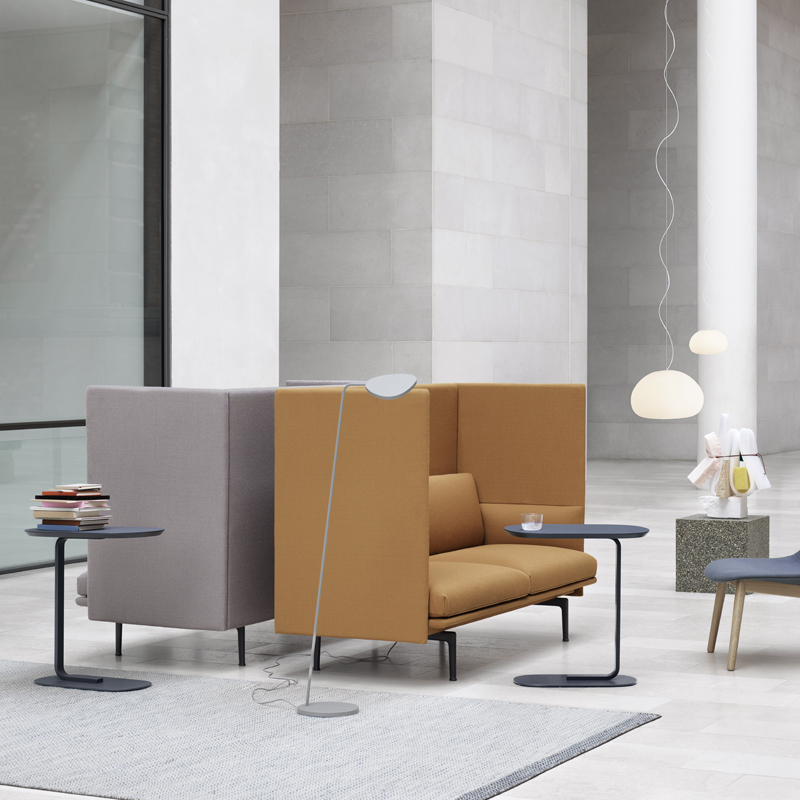 Table d'appoint guéridon RELATE Chêne/ blanc cassé MUUTO