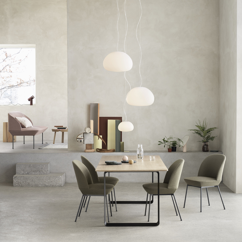 Chaise OSLO Vert 990/ chrome MUUTO