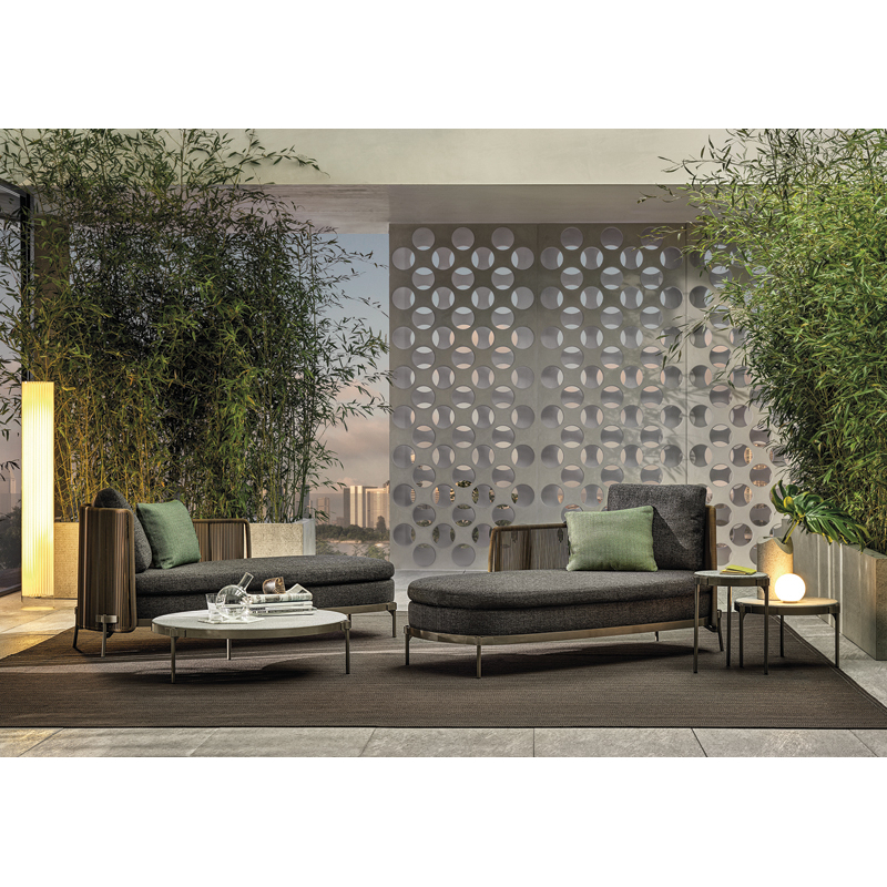 Canapé extérieur Méridienne TAPE CORD OUTDOOR MINOTTI