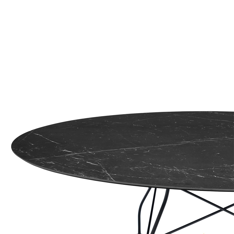 GLOSSY Ovale L192 Noir