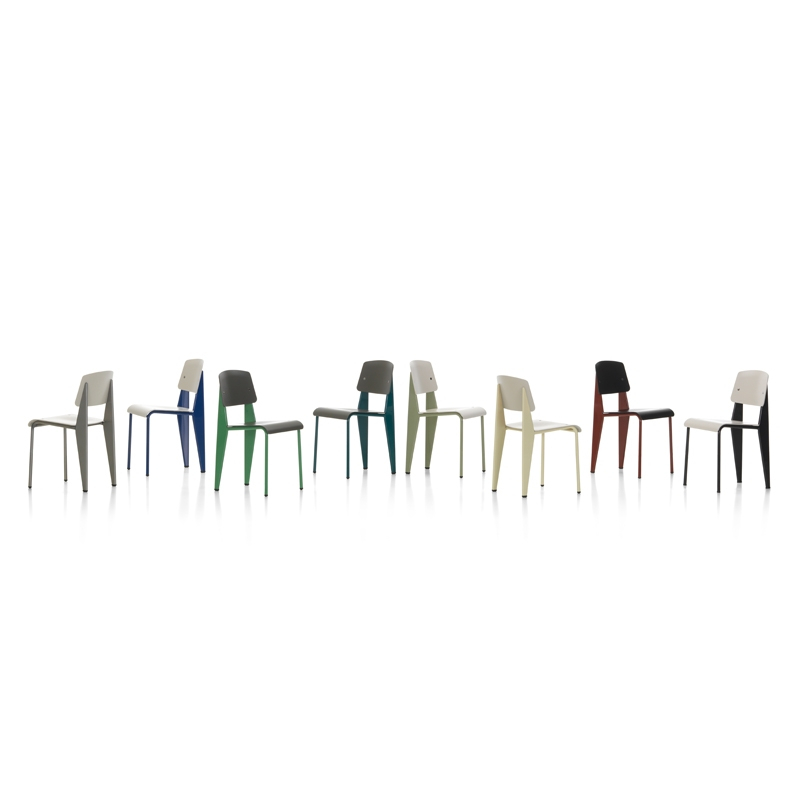 Chaise STANDARD SP Basalte/ Prouvé Bleu Dynastie VITRA