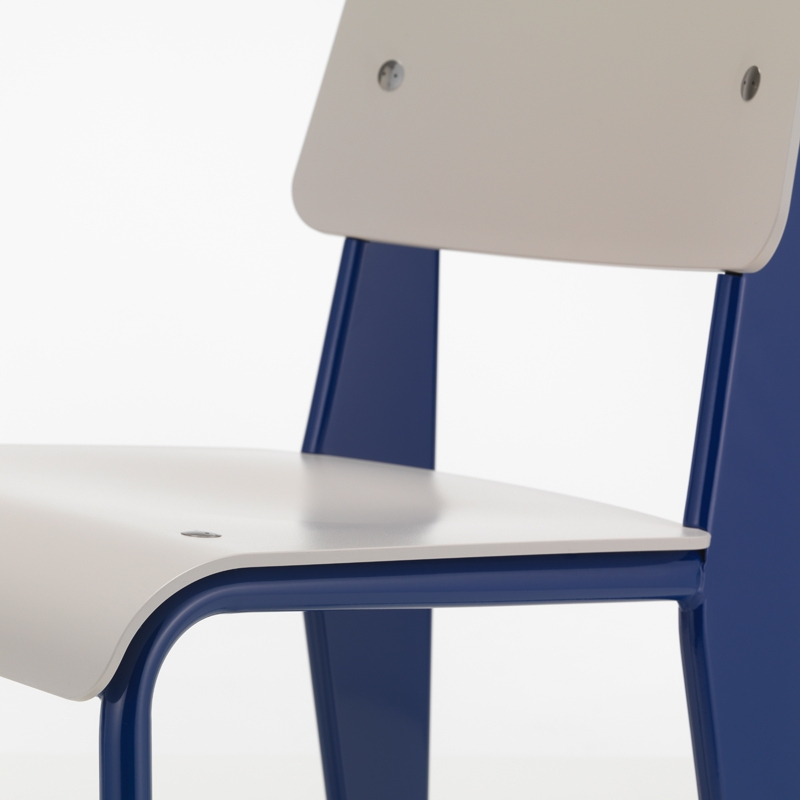 Chaise STANDARD SP Warmgrey/ Prouvé Bleu Marcoule VITRA