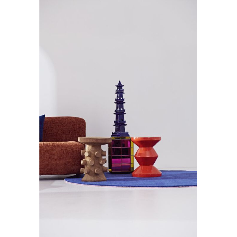 Tabouret ZIG ZAG Rouge corail POLS POTTEN