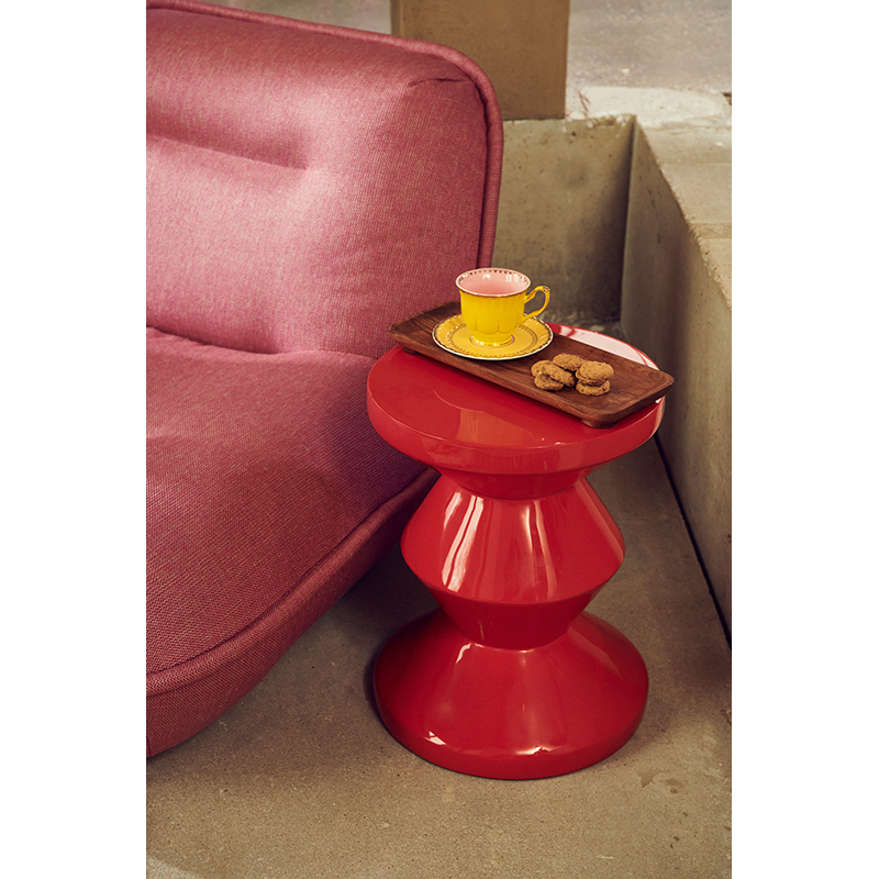 Tabouret ZIG ZAG Rouge corail POLS POTTEN