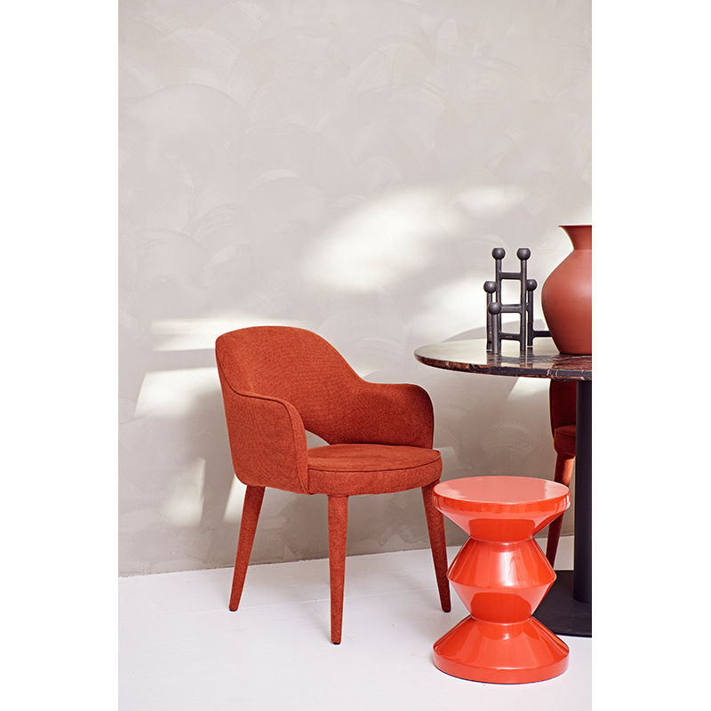Tabouret ZIG ZAG Rouge corail POLS POTTEN