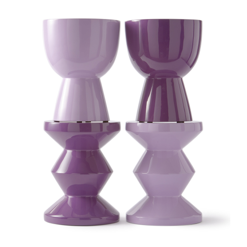 Tabouret ZIG ZAG Violet foncé POLS POTTEN