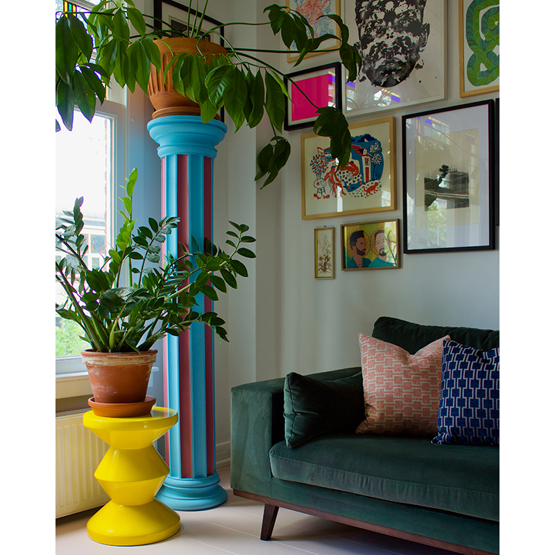 Tabouret ZIG ZAG Gris foncé POLS POTTEN