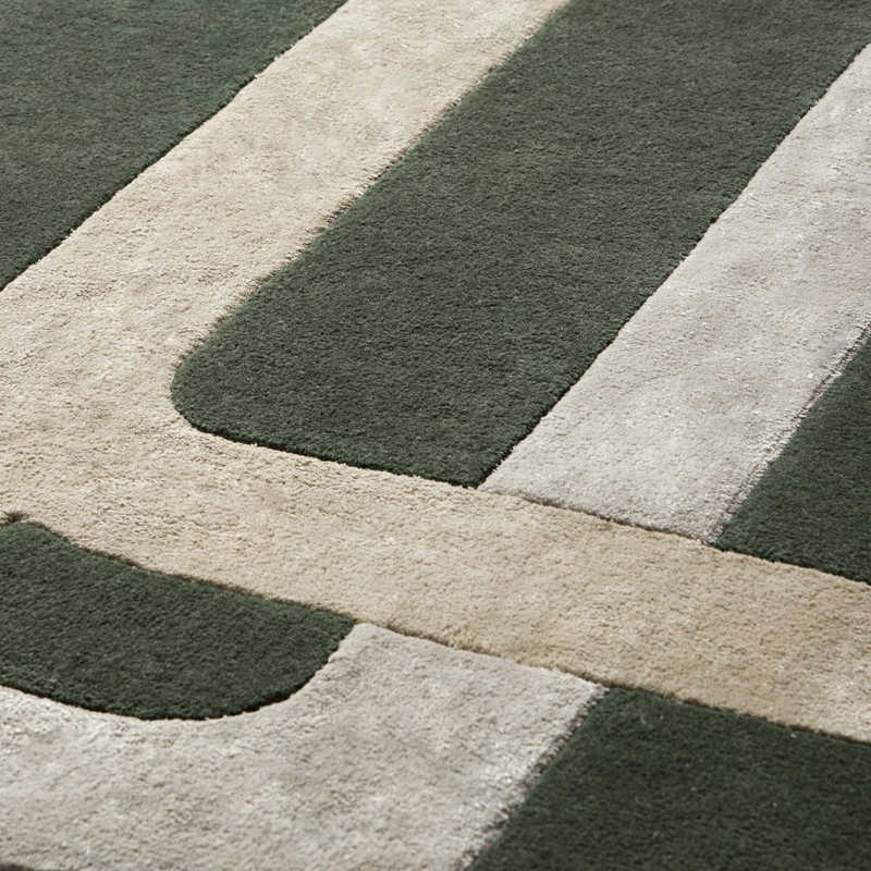 Tapis Tapis STOCKHOLM Vert bronze/Champagne PUNT MOBLES