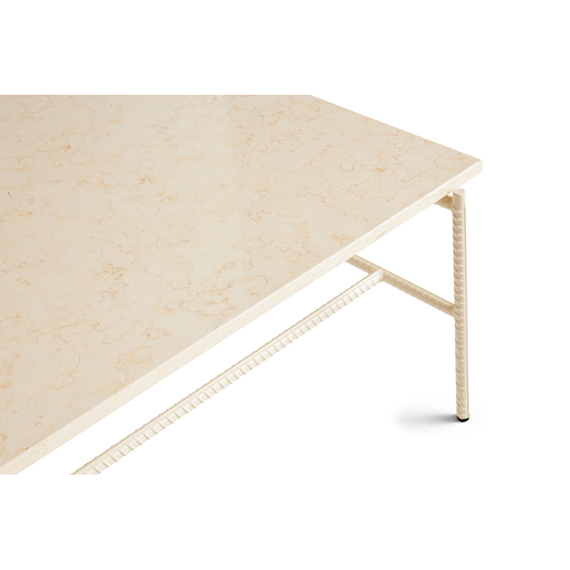 Table basse REBAR 80x84 Marbre beige/ albâtre HAY