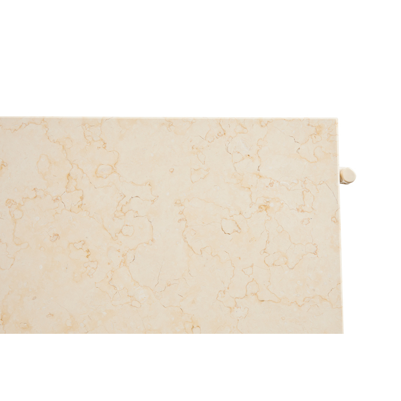 Table basse REBAR 80x84 Marbre beige/ albâtre HAY