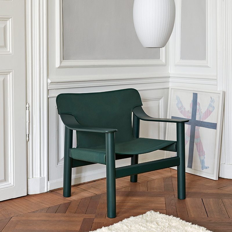 Fauteuil BERNARD Toile Vert foncé HAY