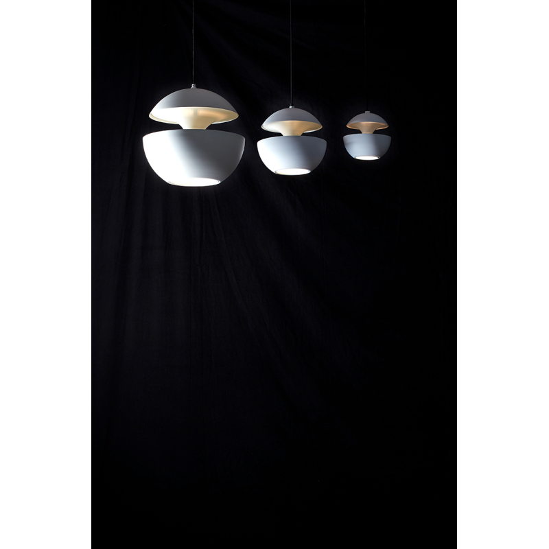 Suspension HERE COMES THE SUN 350 Blanc & cuivre DCW EDITIONS