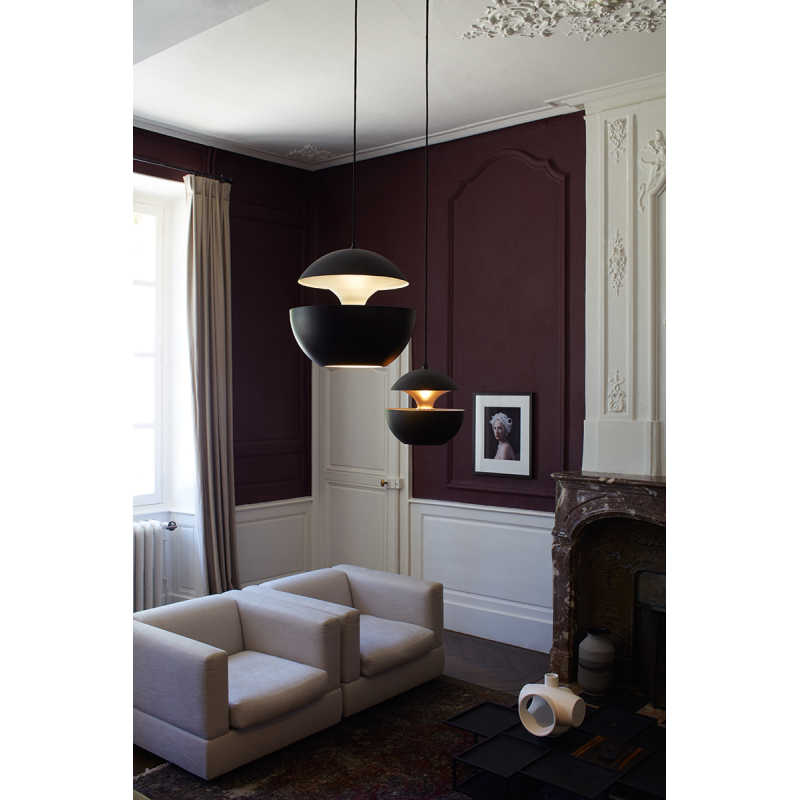 Suspension HERE COMES THE SUN 350 Blanc & cuivre DCW EDITIONS