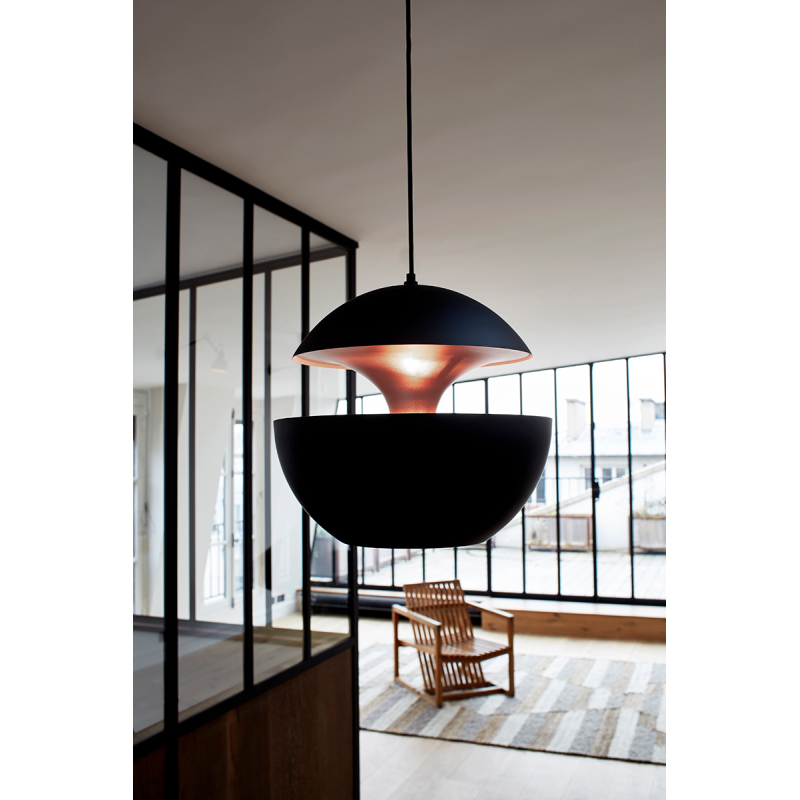 Suspension HERE COMES THE SUN 350 Blanc & cuivre DCW EDITIONS