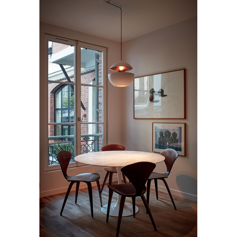 Suspension HERE COMES THE SUN 350 Blanc & cuivre DCW EDITIONS