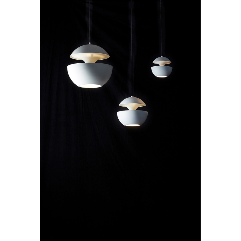 Suspension HERE COMES THE SUN 350 Blanc & cuivre DCW EDITIONS