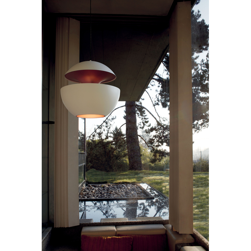Suspension HERE COMES THE SUN 450 Noir & cuivre DCW EDITIONS