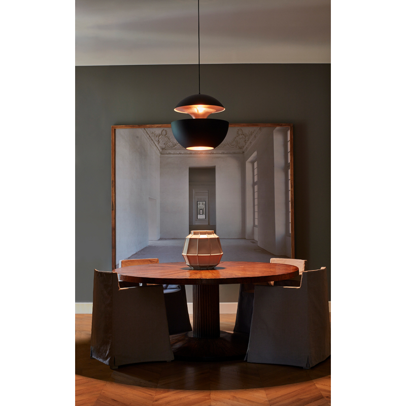 Suspension HERE COMES THE SUN 450 Noir & cuivre DCW EDITIONS