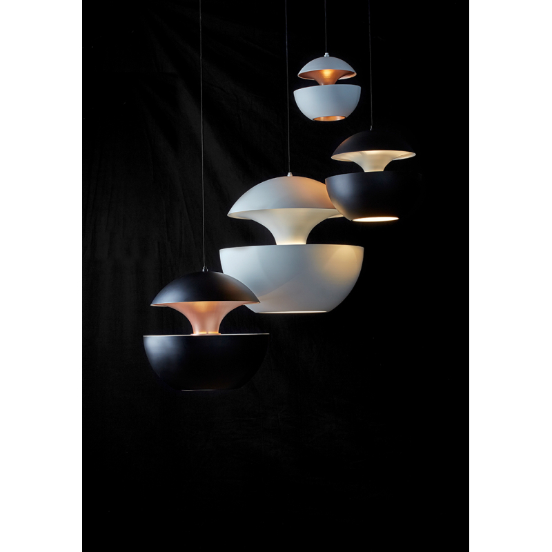 Suspension HERE COMES THE SUN 450 Noir & cuivre DCW EDITIONS