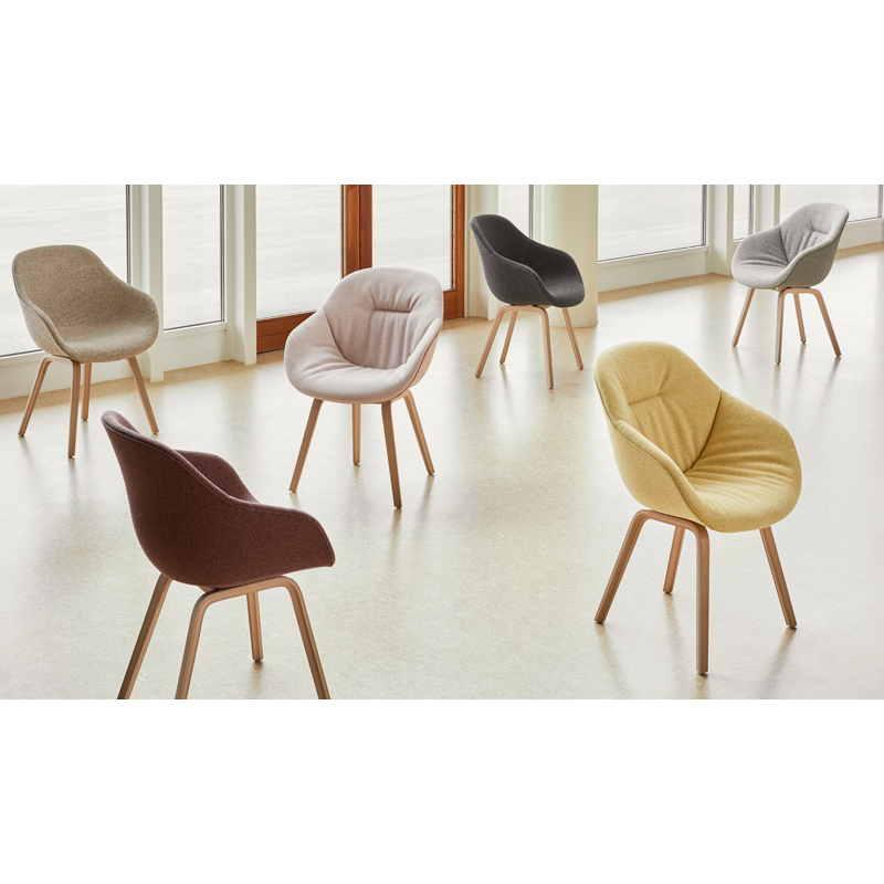 Chaise ABOUT A CHAIR AAC 123 Flamiber Charcoal C8 HAY