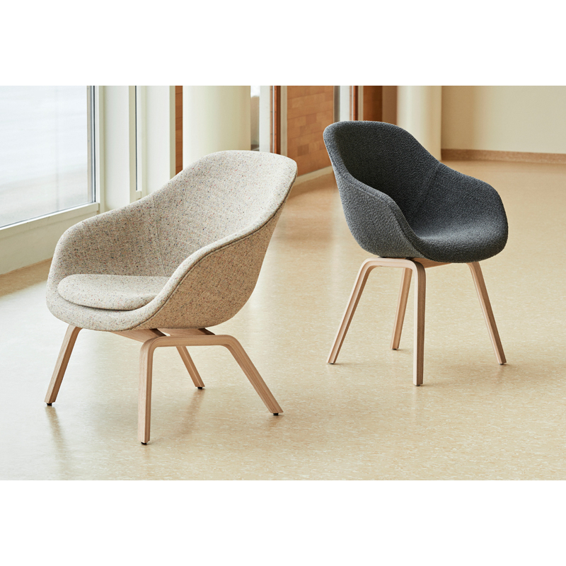 Chaise ABOUT A CHAIR AAC 123 Flamiber Charcoal C8 HAY