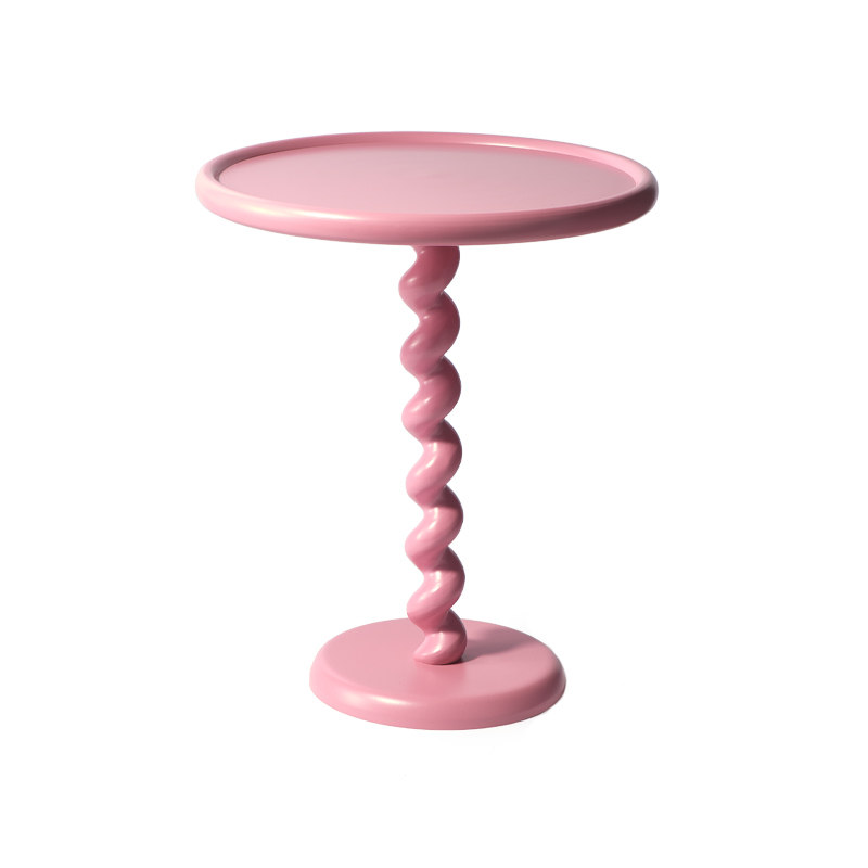 Table d'appoint guéridon TWISTER Rose clair POLS POTTEN