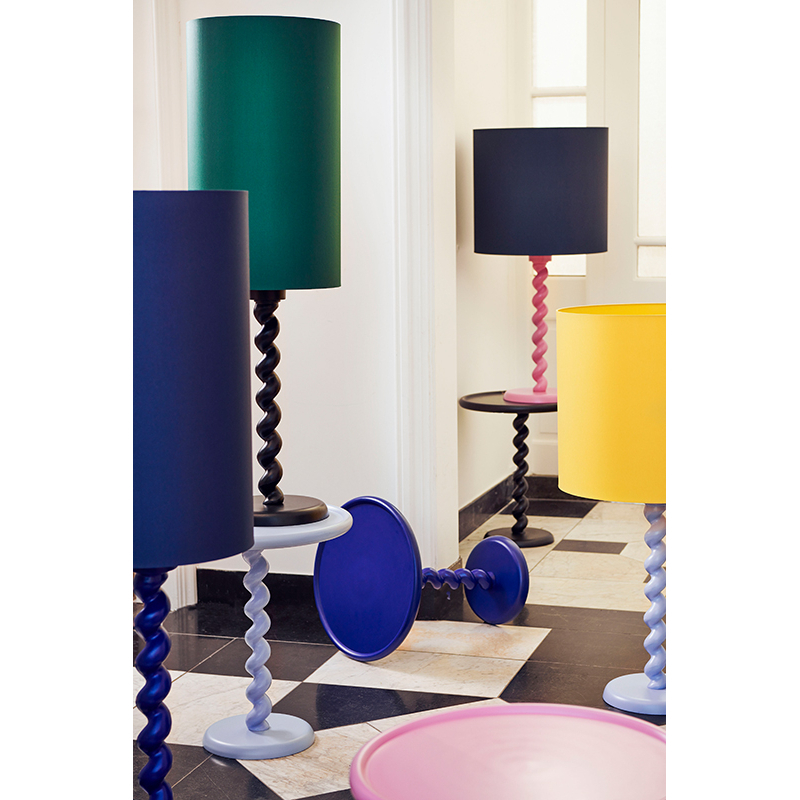 Table d'appoint guéridon TWISTER Rose clair POLS POTTEN