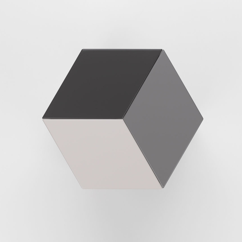 Table d'appoint guéridon PRISMATIC Gris 3 tons VITRA