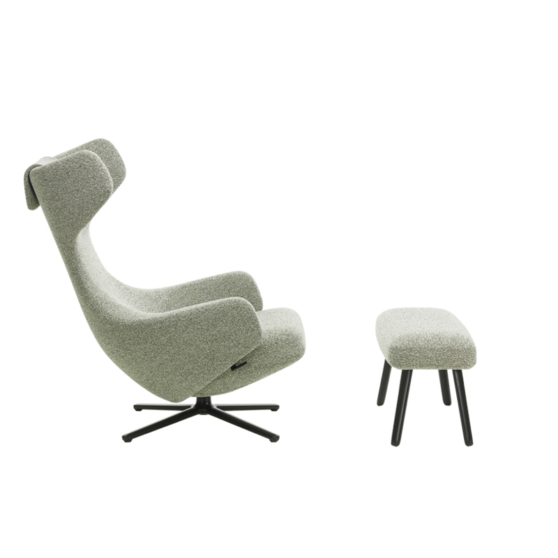 Fauteuil GRAND REPOS & PANCHINA Nubia 09 ivoire/forêt VITRA
