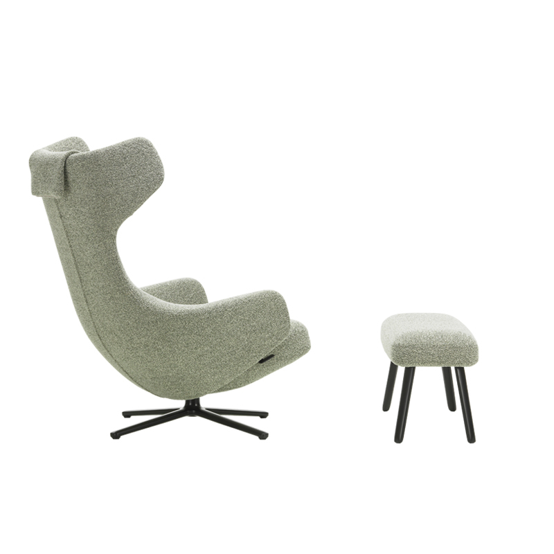 Fauteuil GRAND REPOS & PANCHINA Nubia 09 ivoire/forêt VITRA