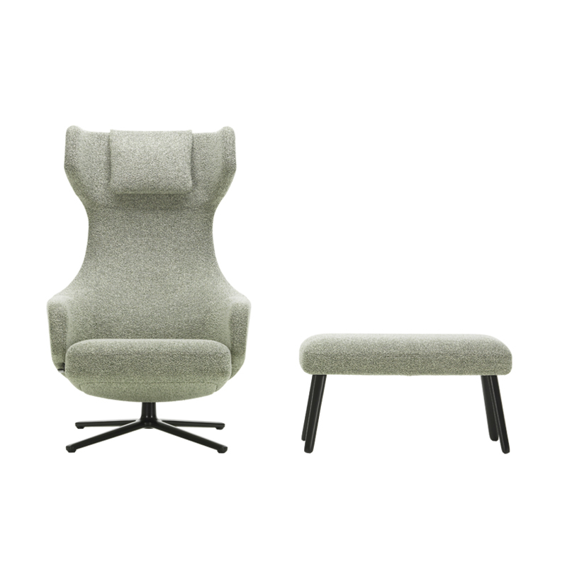 Fauteuil GRAND REPOS & PANCHINA Nubia 09 ivoire/forêt VITRA