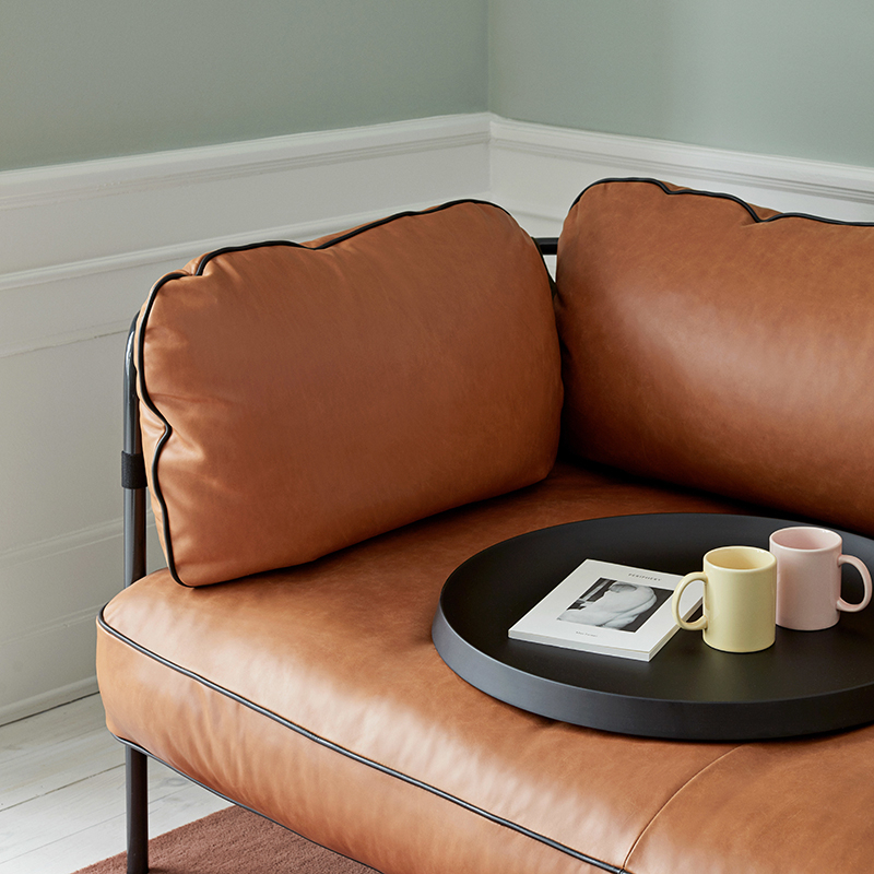 Fauteuil CAN 1 place cuir Cuir noir HAY