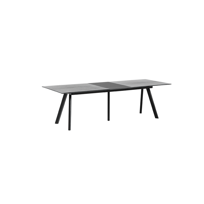 Table CPH 30 Rallonge 50x90 Lino noir/ chêne noir vernis à base d'eau HAY