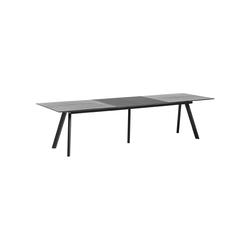 Table CPH 30 Rallonge 50x90 Lino noir/ chêne noir vernis à base d'eau HAY