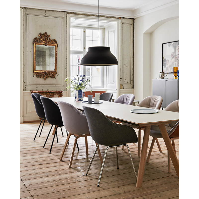 Table CPH 30 EXTENDABLE Stratifié blanc/ chêne vernis à base d'eau HAY
