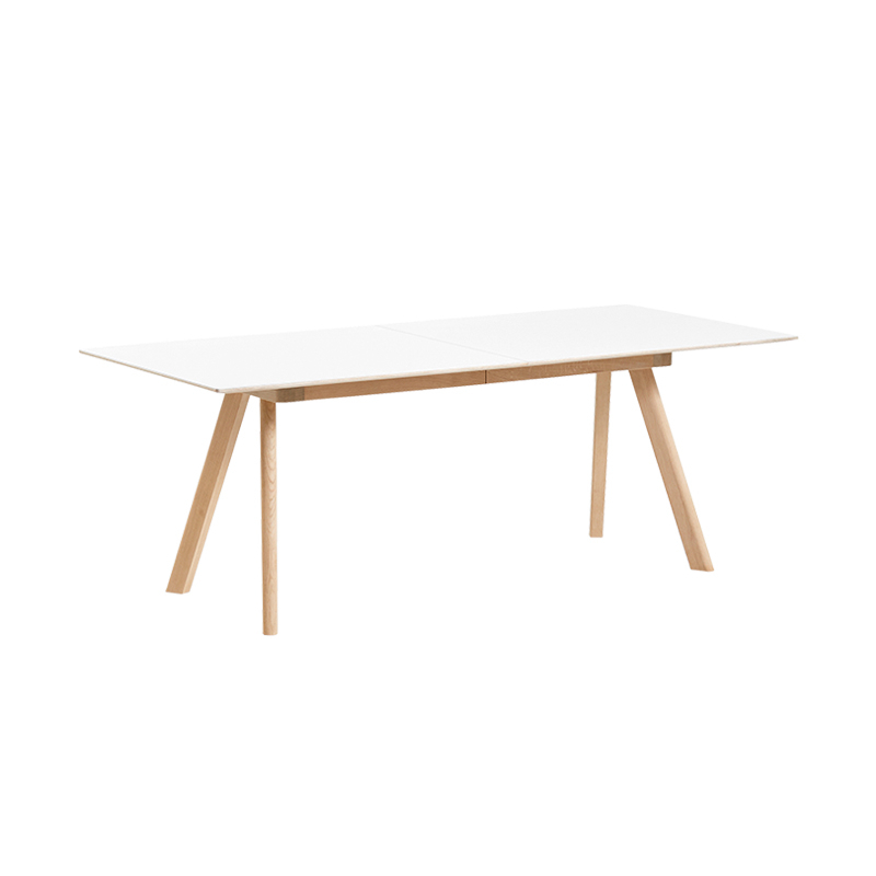 Table CPH 30 EXTENDABLE Stratifié blanc/ chêne vernis à base d'eau HAY