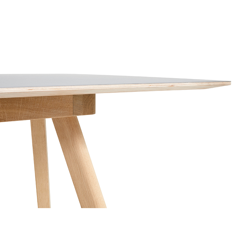 Table CPH 30 EXTENDABLE Lino gris/ chêne vernis à base d'eau HAY