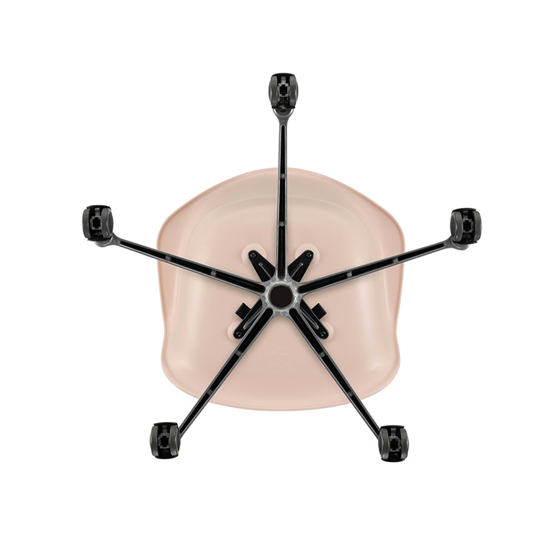 Fauteuil de bureau EAMES PLASTIC ARMCHAIR PACC Rose tendre RE VITRA