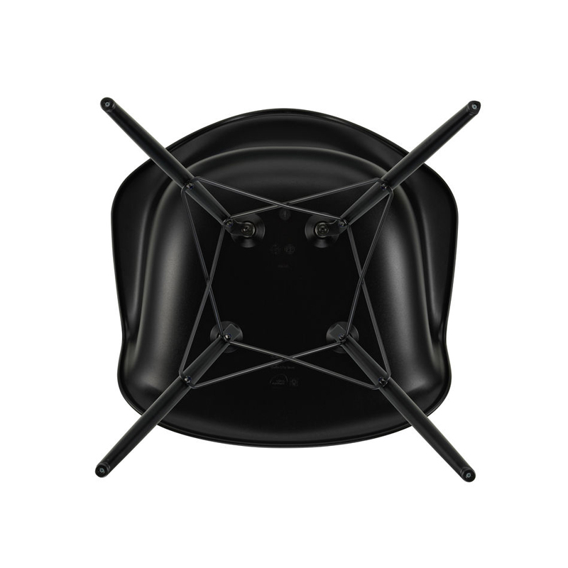 Chaise EAMES PLASTIC ARMCHAIR DAW Noir RE VITRA